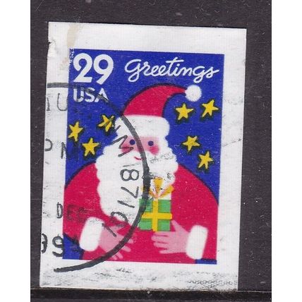 United States 1994 Santa Claus 29c Self Adhesive Fine Used SG 2973 VGC