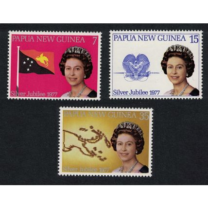 Papua NG Birds Silver Jubilee 3v 1977 MNH SG#330-332 MI#321-323 Sc#462-464