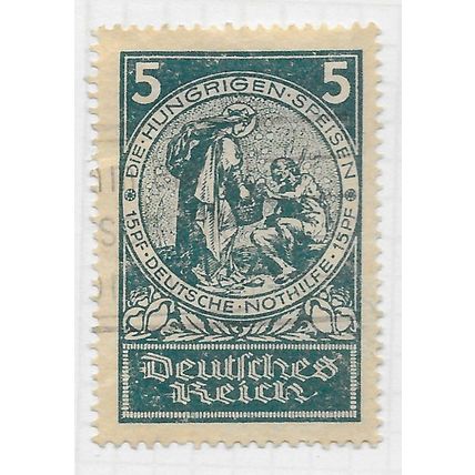 EMPIRE GERMANY 1924 CHARITY ST ELIZABETH FEED HUNGRY FOOD HUNGER 5Pf Mi 351