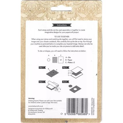 Hobbycraft. Champagne Congratulations Stamp & Die Set. Die Cutting Stamping