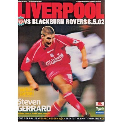 LIVERPOOL v BLACKBURN ROVERS PREMIER LEAGUE 2002