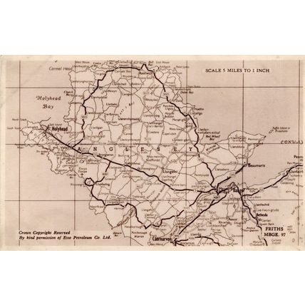 Anglesey Friths Scottish Antique Esso Petrol Scotland Old Map Postcard