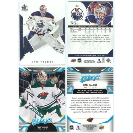 Cam Talbot 10x incl Silver Scripts, Ruby #'d, Blue