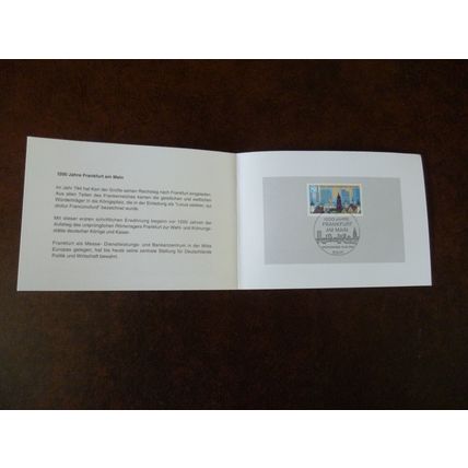 1994 Germany 1200th Anniversary Frankfurt-am-Main FDI card SG2558 Postdienst