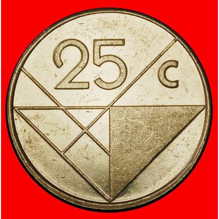 Ⰶ NETHERLANDS (1986-2023): ARUBA ★ 25 CENTS 1992! BEATRIX ★LOW START★NO RESERVE