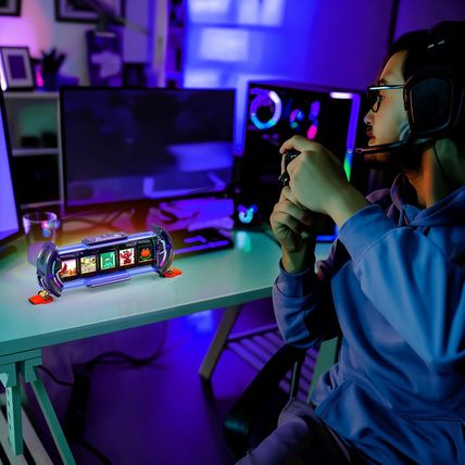 Divoom Times Gate - Cyberpunk Gaming Setup Digital Clock with Smart APP Control,