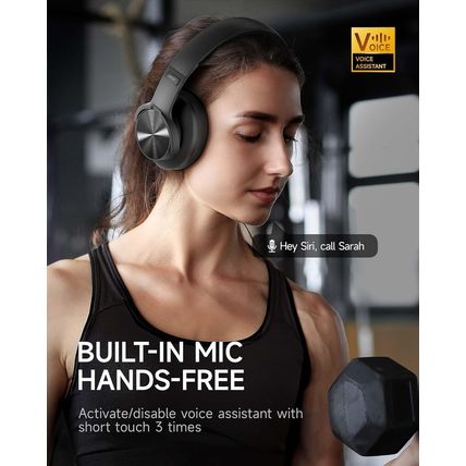 Picun B8 Bluetooth Headphones, 120H Playtime Headphones Wireless Bluetooth with