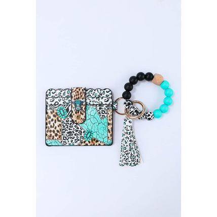 Green Western Fashion Card Bag Bracelet Key Ring
