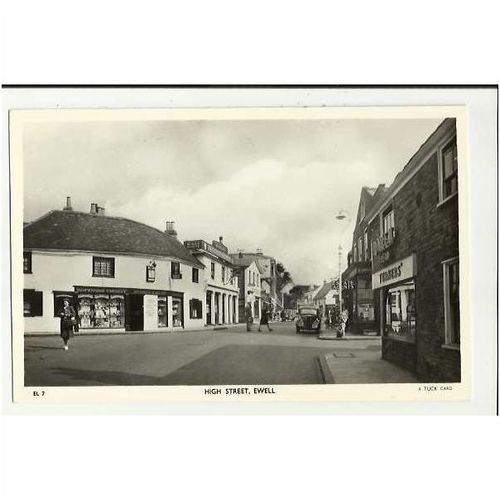 Surrey EWELL High Street Postcard by Tuck (EL.7)
