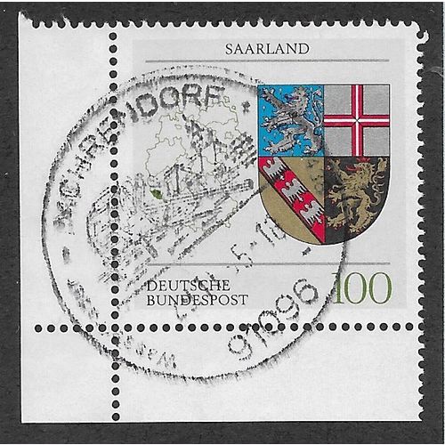 GER 1994 100pf 'SAARLAND'(CORNER MARGIN) FINE USED (EBID53-617)