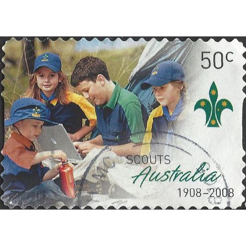 AUSTRALIA, SCOUTS, Centenary of Scouts, blue 2008, 50c, #2