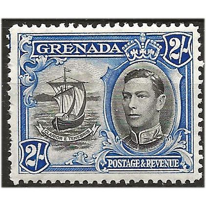 Grenada 1938 SG161 2/- Black & Ultramarine Mounted Mint ... ..