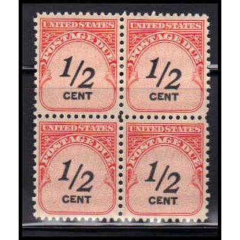 J88 1/2c Postage Due Fine MNH Blk/4 O7052