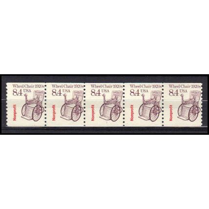 2256 8.4c Wheel Chair Barely Clears MNH Dry Gum PNC 1/5 AA0487