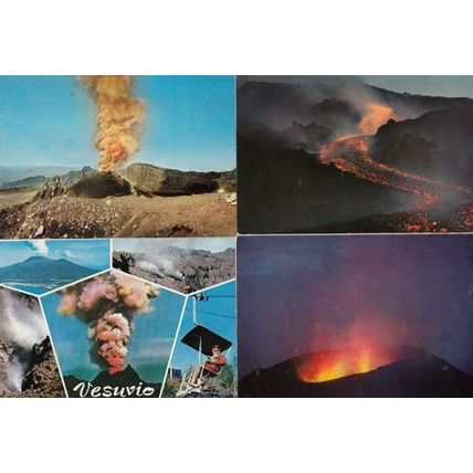 Mount Vesuvius Volcano 4x Italy Cards incl WW2 Eruption Postcard s & Postmark s