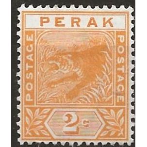 Perak 1895 SG63 2c Orange Mounted Mint .
