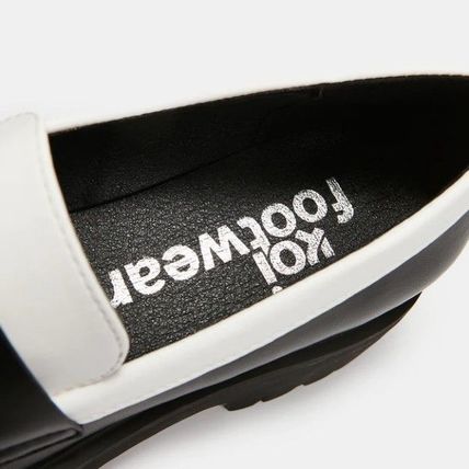 KOI VEGAN BIRCH MONOCHROME LOAFERS - BLACK/WHITE SIZE 6