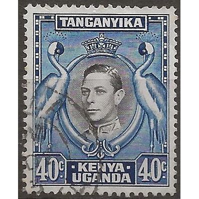 KUT 1952 SG142 40c Black & Blue Fine Used .