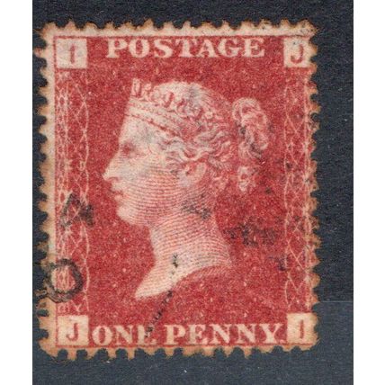Sg43 1d red plate 222 Very fine used "J I" (REDS)