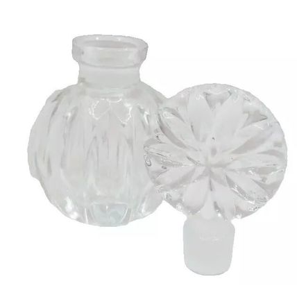 Glass Perfume Bottle with Round Stopper 11 CM Ladies Gift Collectable Scent