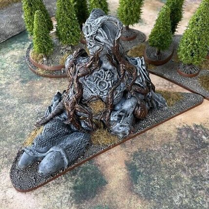 Statue of Fallen Goddess wargame rpgbroken statue figure wargame terrain piece