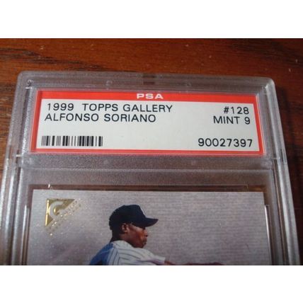 1999, Topps Gallery, Graded Mint 9, ALFONSP SORIANO, Yankees, Apprentices