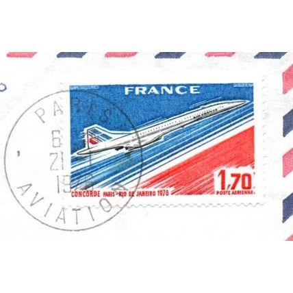 France 1976. e1.70 Value. Concorde, Paris-Rio de Janeiro. Fine Used On Piece