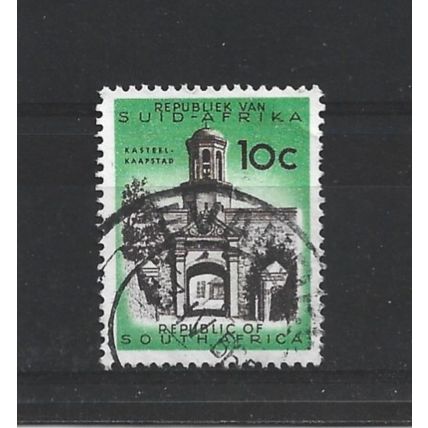 SouthAfrica.SG206 10c Cape Town Castle Entrance.Variety Unchecked.F/Used.Aug25l