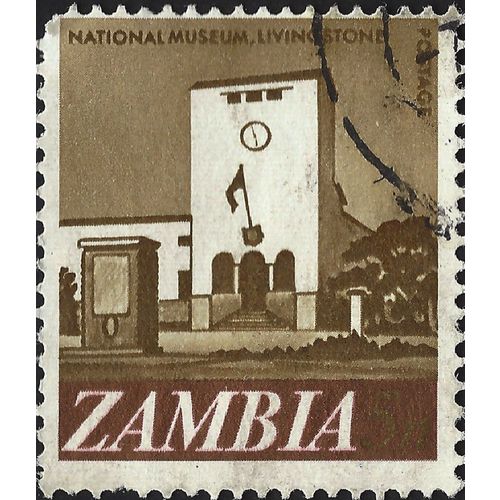 ZAMBIA, National Museum, Livingstone, brown 1968, 5n, #4