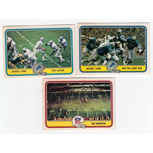 1981 Fleer Team Action Football Cards Detroit Lions Team Set
