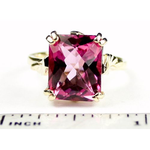 Pure Pink Topaz, 10KY Gold Ring, R188