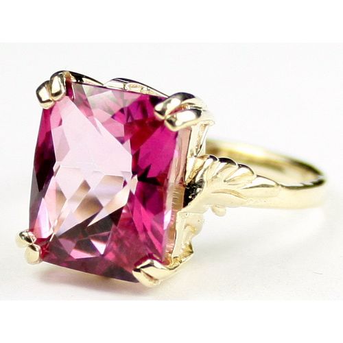 Pure Pink Topaz, 10KY Gold Ring, R188