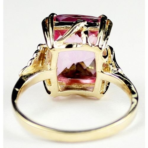 Pure Pink Topaz, 10KY Gold Ring, R188