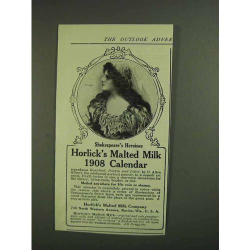 1907 Horlick's Malted Milk Ad - Juliet Shakespeare's