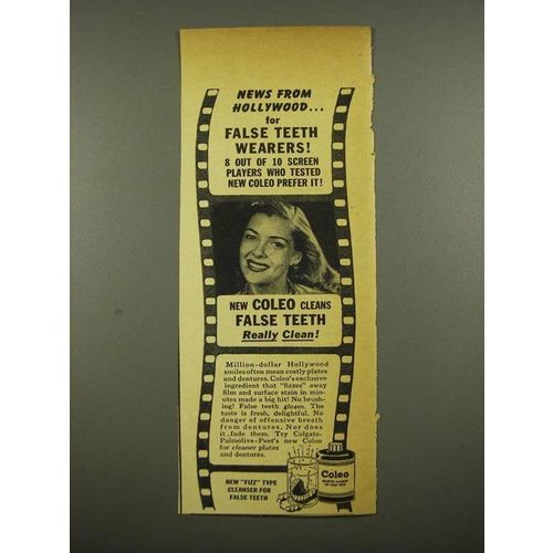 1948 Colgate-Palmolive Coleo Cleanser Ad - News From Hollywood