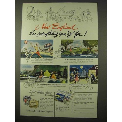 1954 Ford Car Ad - New England Has Everything