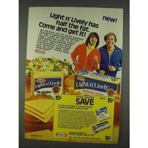 1978 Kraft Light n' Lively Cheese Ad - Come Get It