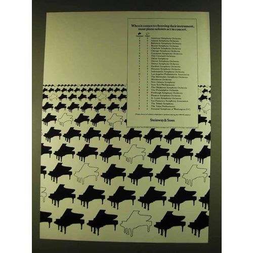 1980 Steinway Pianos Ad - Piano Soloists Act in Concert