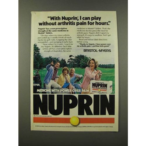 1986 Bristol-Myers Nuprin Ad - Play Without Arthritis Pain for Hours