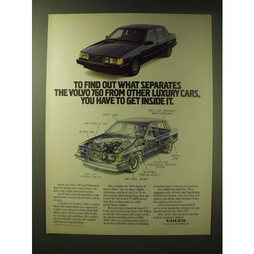 1989 Volvo 760 Car Ad - To find out what separates the Volvo 760 from other