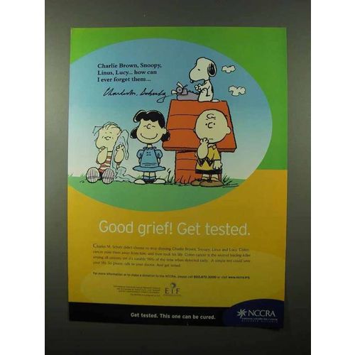 2000 NCCRA Colon Cancer Ad - Charles Schulz