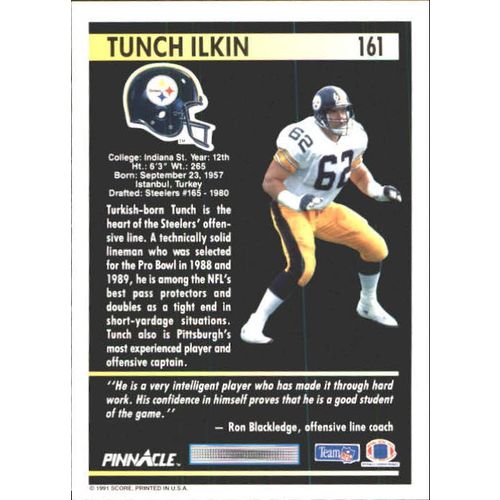 1991 Pinnacle Football Tunch Ilkin #161