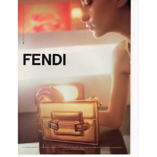 Fendi vintage Full 4 Page Print Ad March 1997