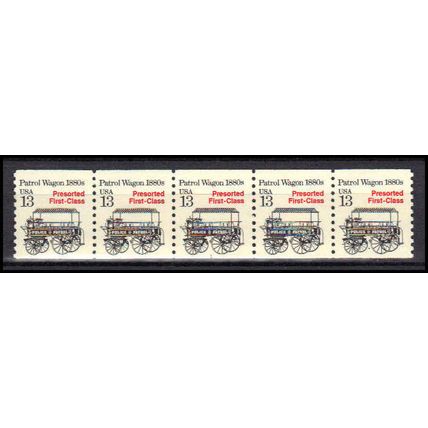 2258 13c Police Wagon Fine MNH Dry Gum PNC 1/5 X3142