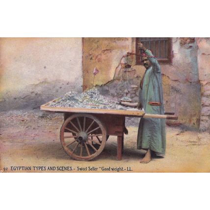 Vintage Colour Post Card - Egyptian Types & Scenes - Sweet Seller