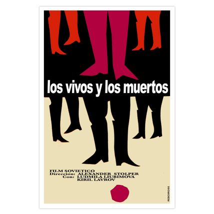 Movie Poster for"VIVOS y Muertos"Good graphics.Dead and Alive.Home interior art