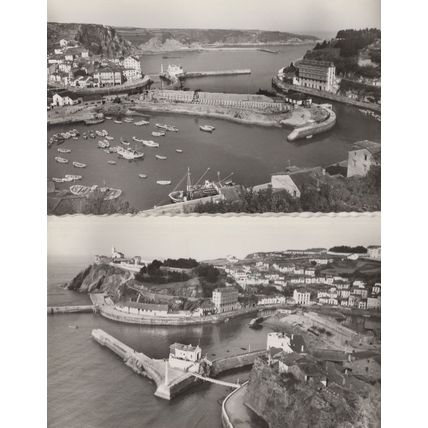 Luarca Italy 2x Aerial Real Photo Postcard s