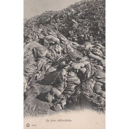 Dear Italian People From Italian Eruption Lava Antique Postcard
