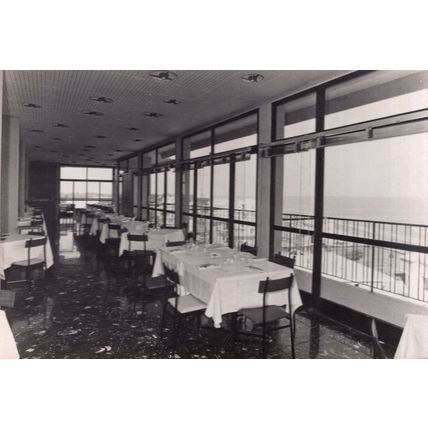 Hotel Everest Venezio Italy Lido Jeselo Old Real Photo Restaurant Postcard