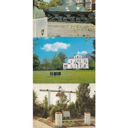 Bastogne Belgium Tank Airborne Monument Heelsum Hartenstein Museum 3x Postcard s